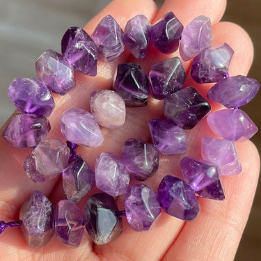AAA Grade Faceted Raw Amethyst NATURAL HEALING Stone Bracelet